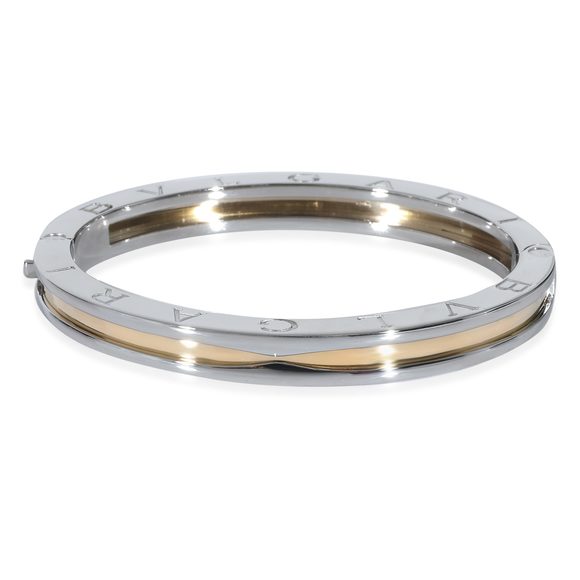 Bvlgari Handbags - Bulgari Two-Tone Silver and Gold Bangle Bracelet
